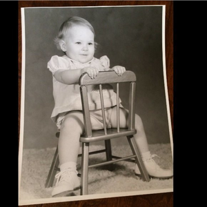 vintage 11x14‎ black and white photograph toddler